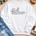 Note to Self Sweatshirt in White - Quiet Chaos Co unisex mental health sweatshirt