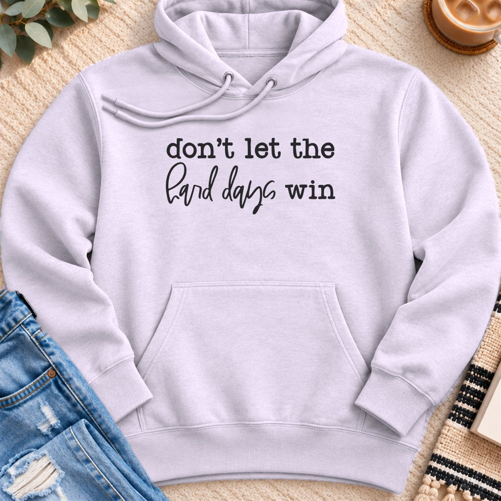 Don't Let the Hard Days Win Premium Hoodie in Lilac - Quiet Chaos Co unisex mental health hoodie