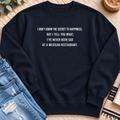 I Don't Know the Secret to Happiness Sweatshirt in Navy - Quiet Chaos Co unisex mental health sweatshirt