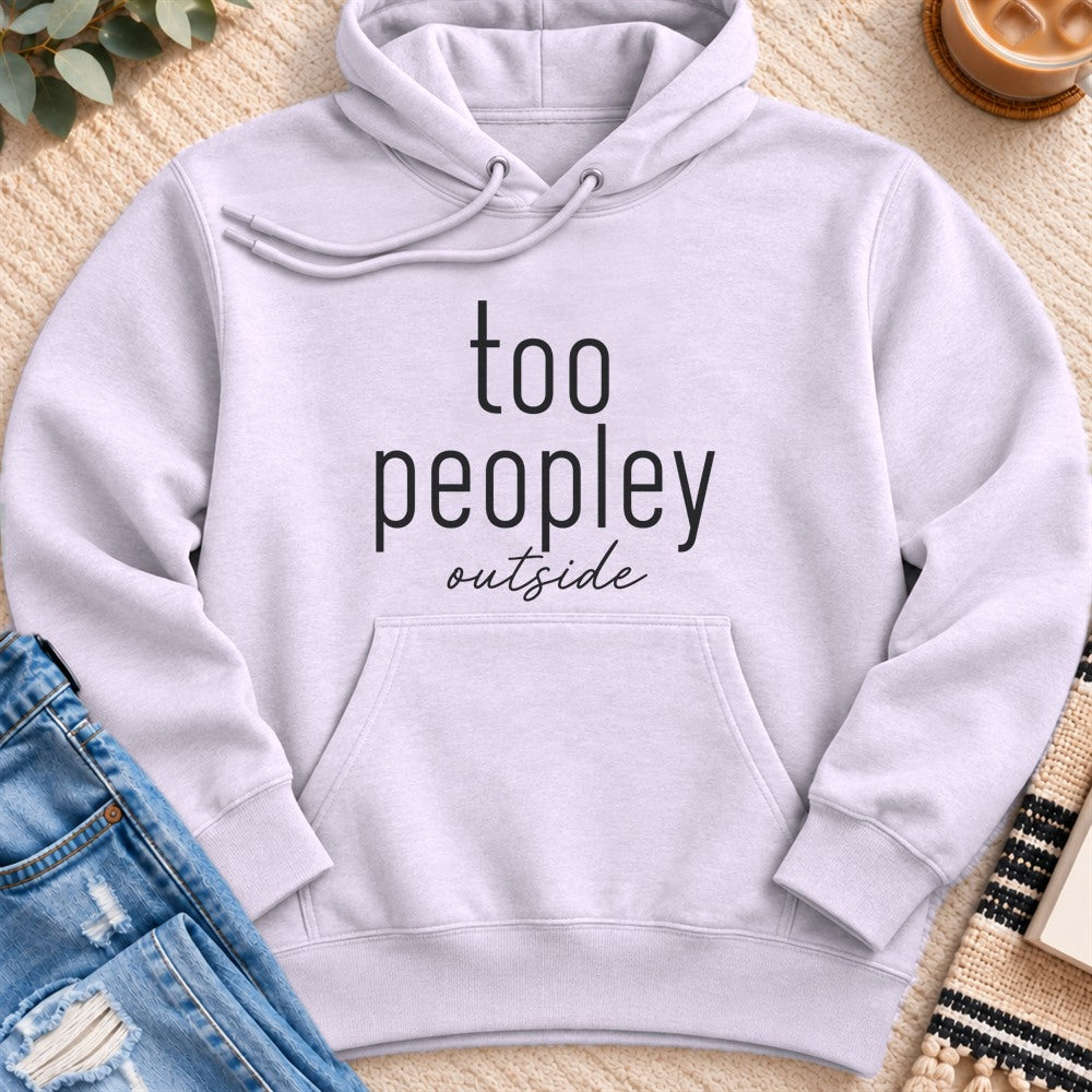 Too Peopley Outside Premium Hoodie in Lilac - Quiet Chaos Co unisex mental health hoodie