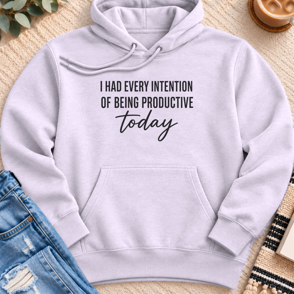 Had Every Intention of Being Productive Premium Hoodie in Lilac - Quiet Chaos Co unisex mental health hoodie