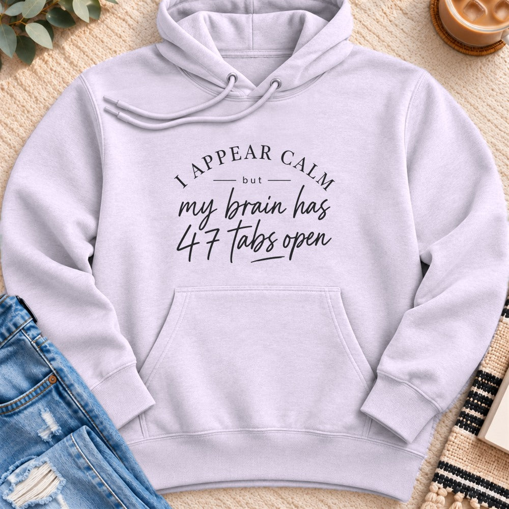 I Appear Calm Premium Hoodie in Lilac - Quiet Chaos Co unisex mental health hoodie