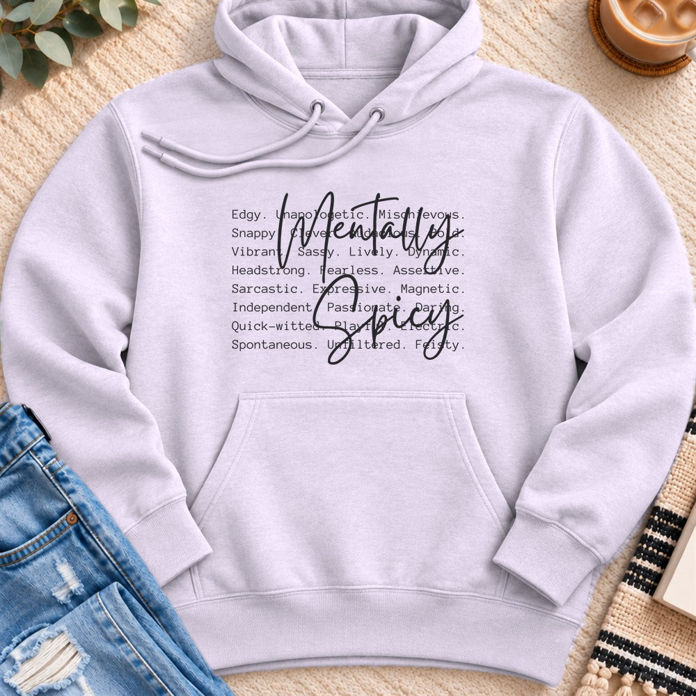 Mentally Spicy Premium Hoodie in Lilac - Quiet Chaos Co unisex mental health hoodie