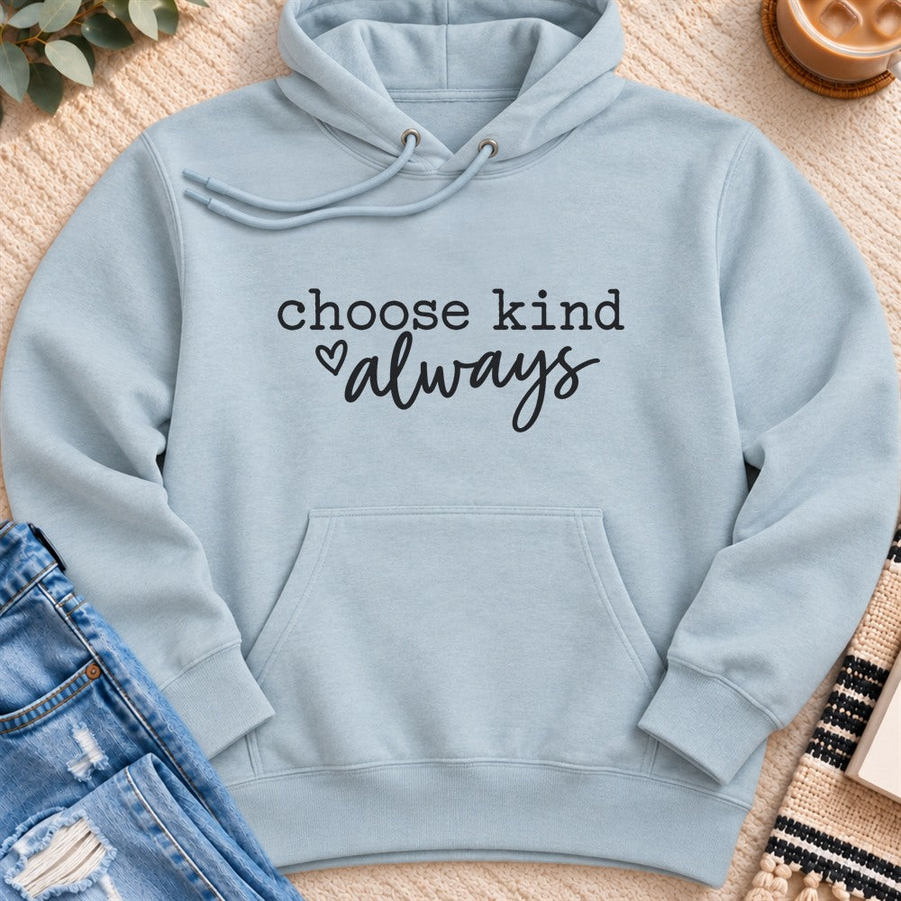 Choose Kind Always Premium Hoodie in Blue Mist - Quiet Chaos Co unisex mental health hoodie