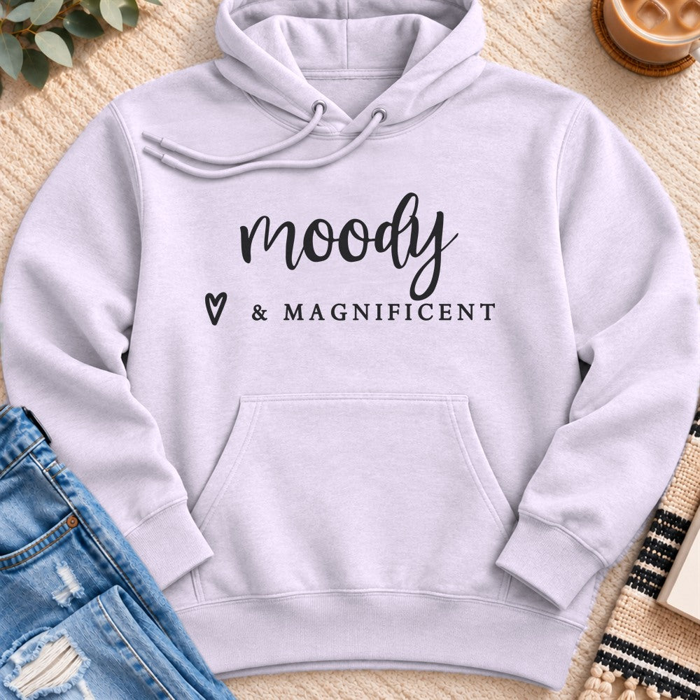 Moody & Magnificent Premium Hoodie in Lilac - Quiet Chaos Co unisex mental health hoodie