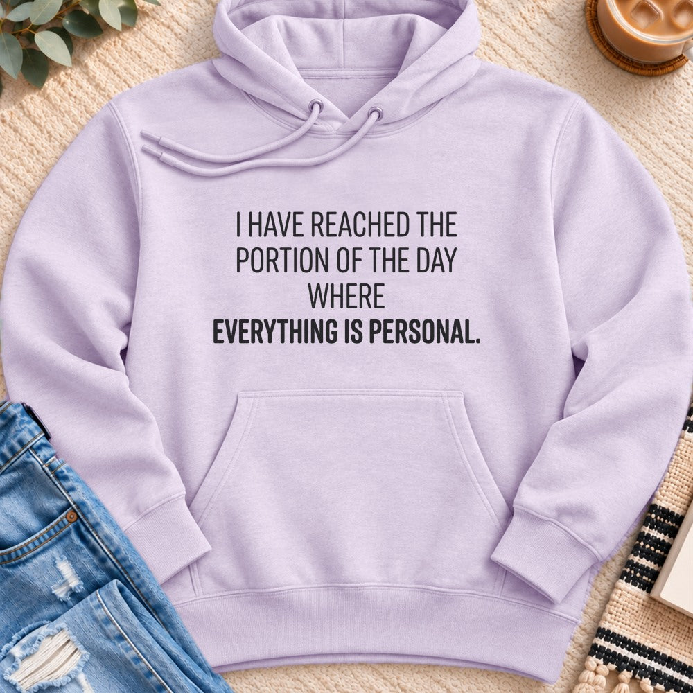 Everything Is Personal Premium Hoodie in Lilac - Quiet Chaos Co unisex mental health hoodie