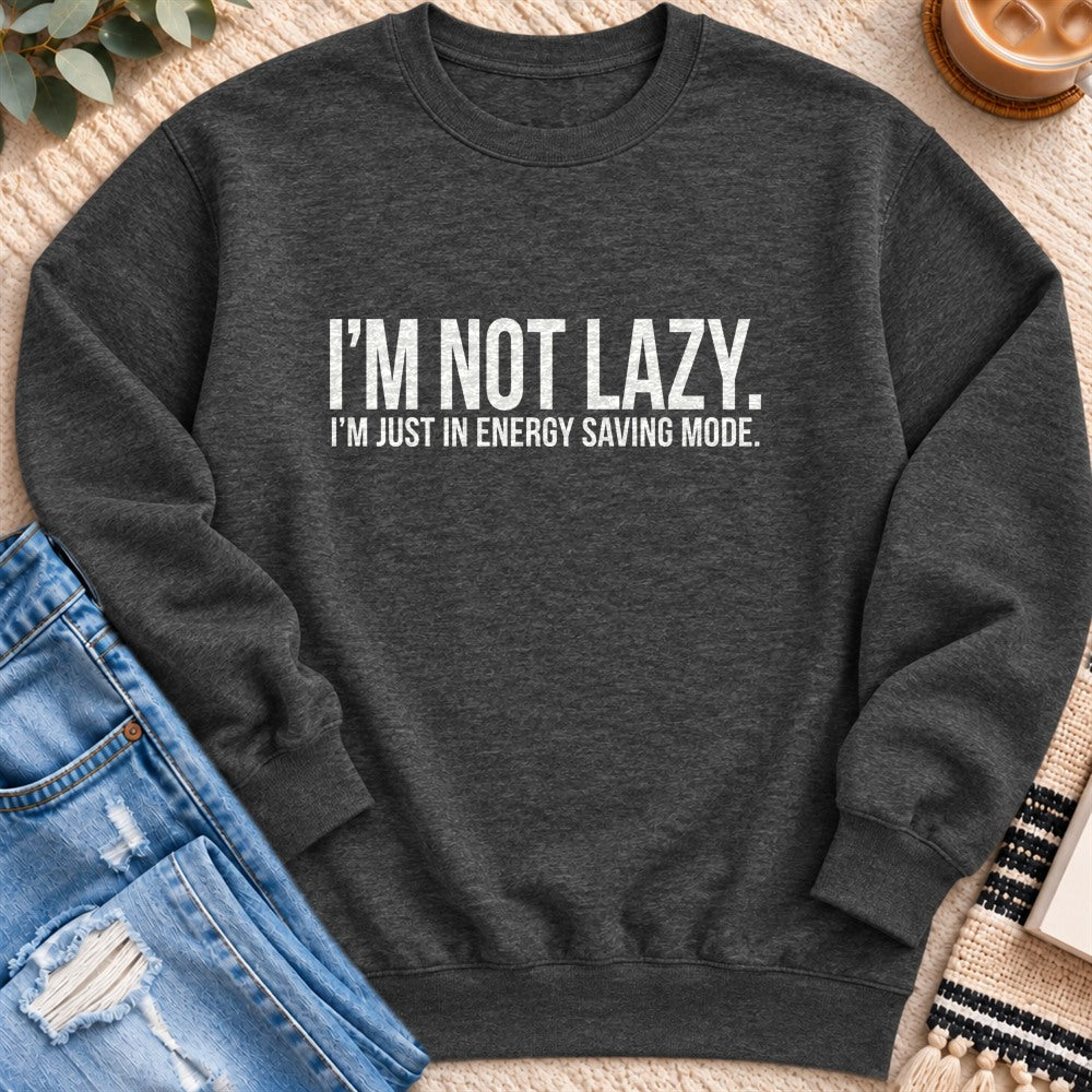 I'm in Energy Saving Mode Sweatshirt in Charcoal Heather - Quiet Chaos Co unisex mental health sweatshirt
