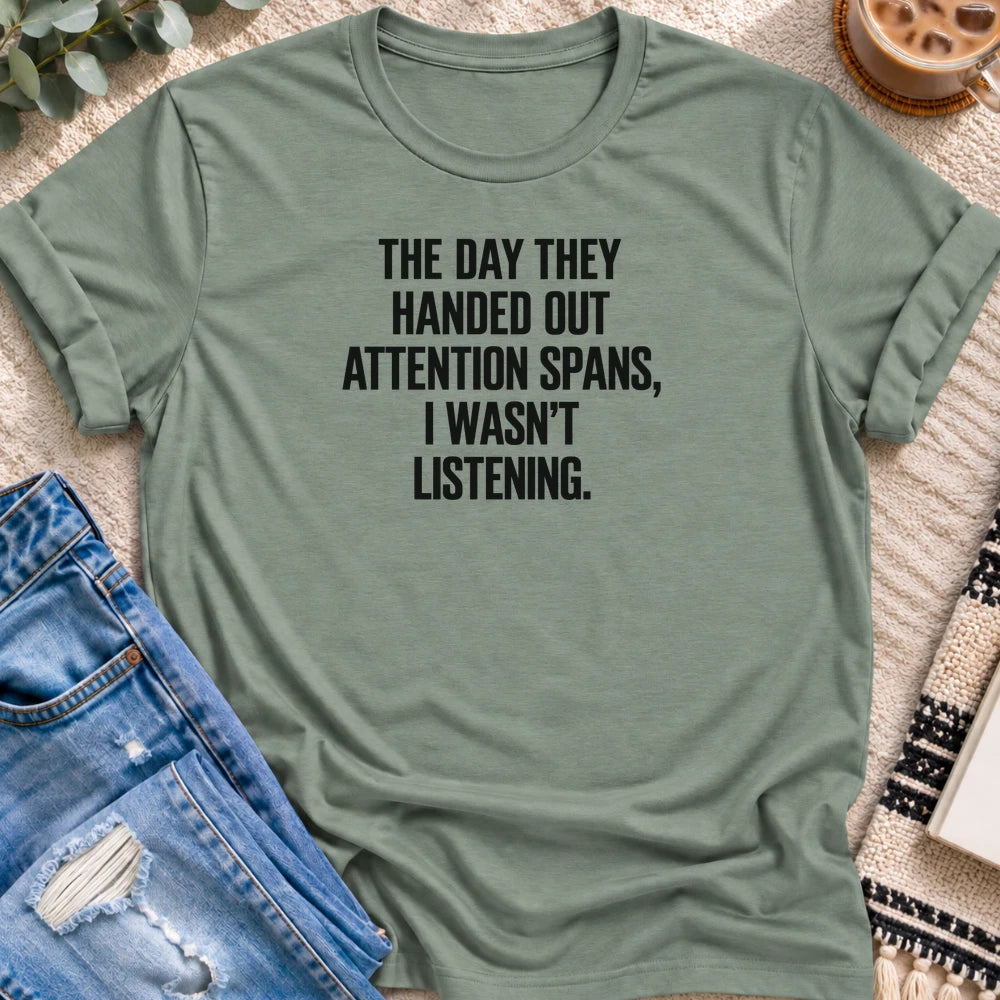 Already in the Snack Aisle T-shirt in Sage - Quiet Chaos Co unisex mental health tee