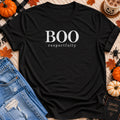 Boo Respectfully T-Shirt in Black - Quiet Chaos Co unisex mental health tee
