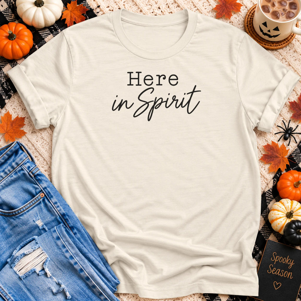 Here in Spirit T-Shirt in Natural - Quiet Chaos Co unisex mental health tee