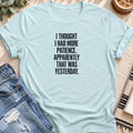 I Thought I Had More Patience T-shirt in Heather Prism Ice Blue - Quiet Chaos Co unisex mental health tee