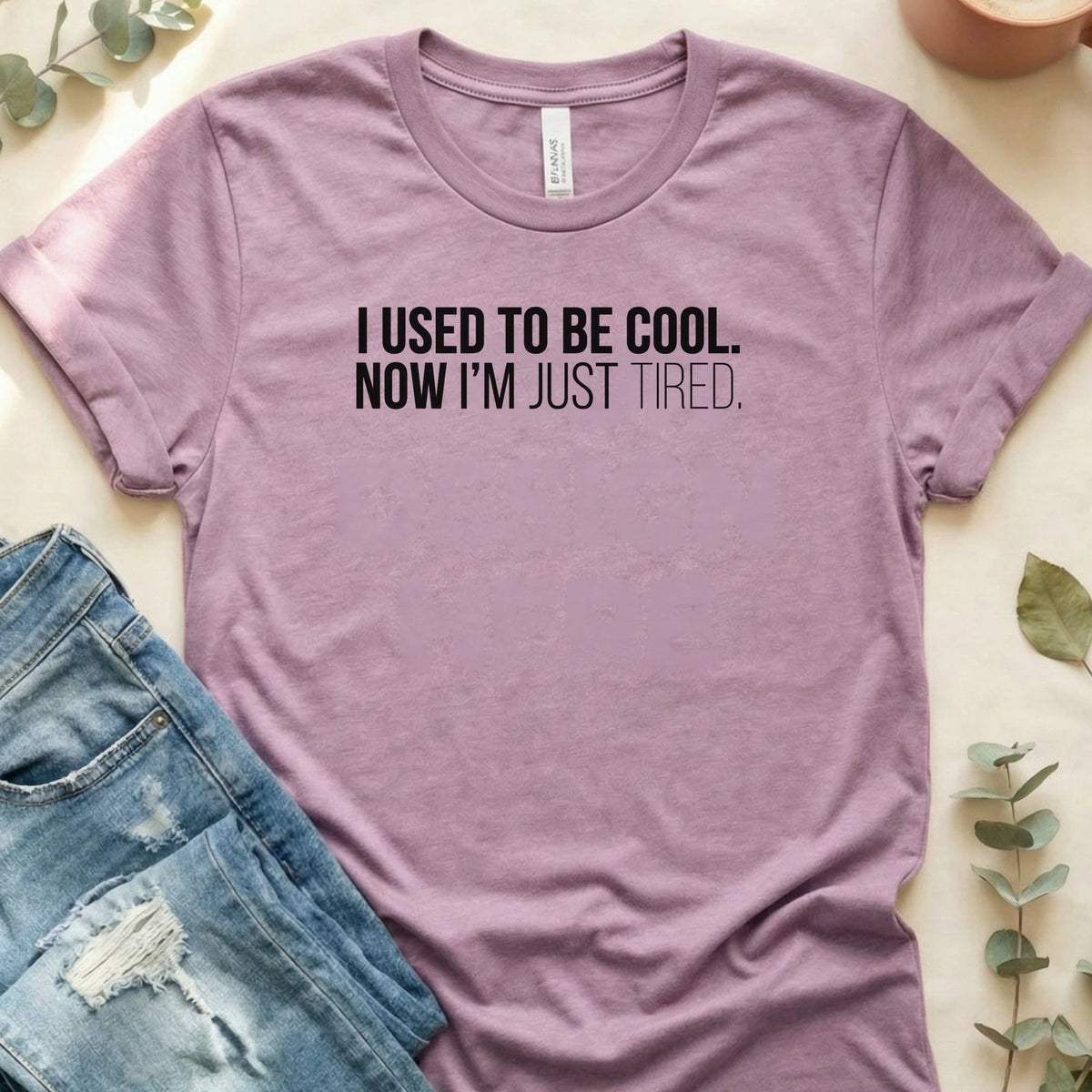 I Used to Be Cool T-Shirt – Heather Prism Lilac Bella Canvas Unisex Tee | Quiet Chaos Co