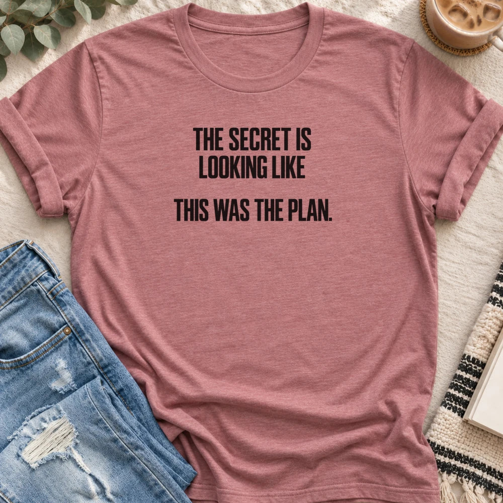 Looking Like This Was the Plan T-shirt in Heather Mauve - Quiet Chaos Co unisex mental health tee