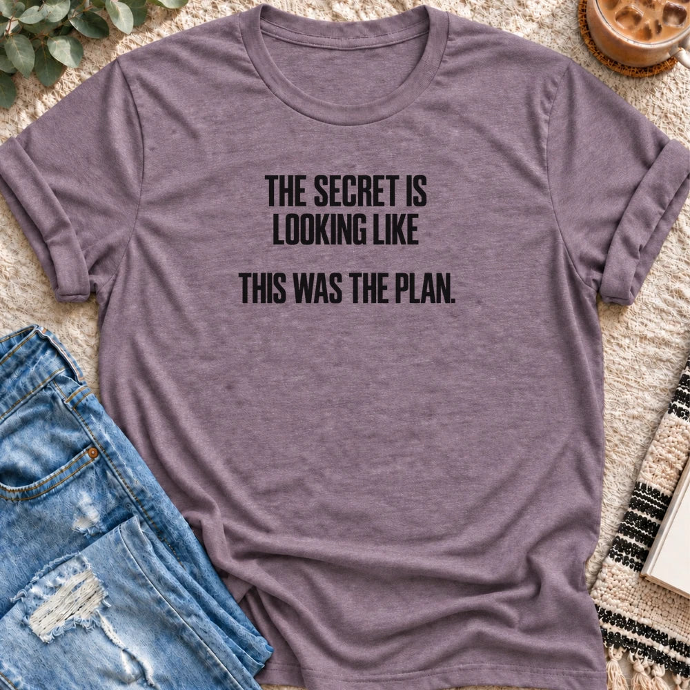 Looking Like This Was the Plan T-shirt in Heather Purple - Quiet Chaos Co unisex mental health tee