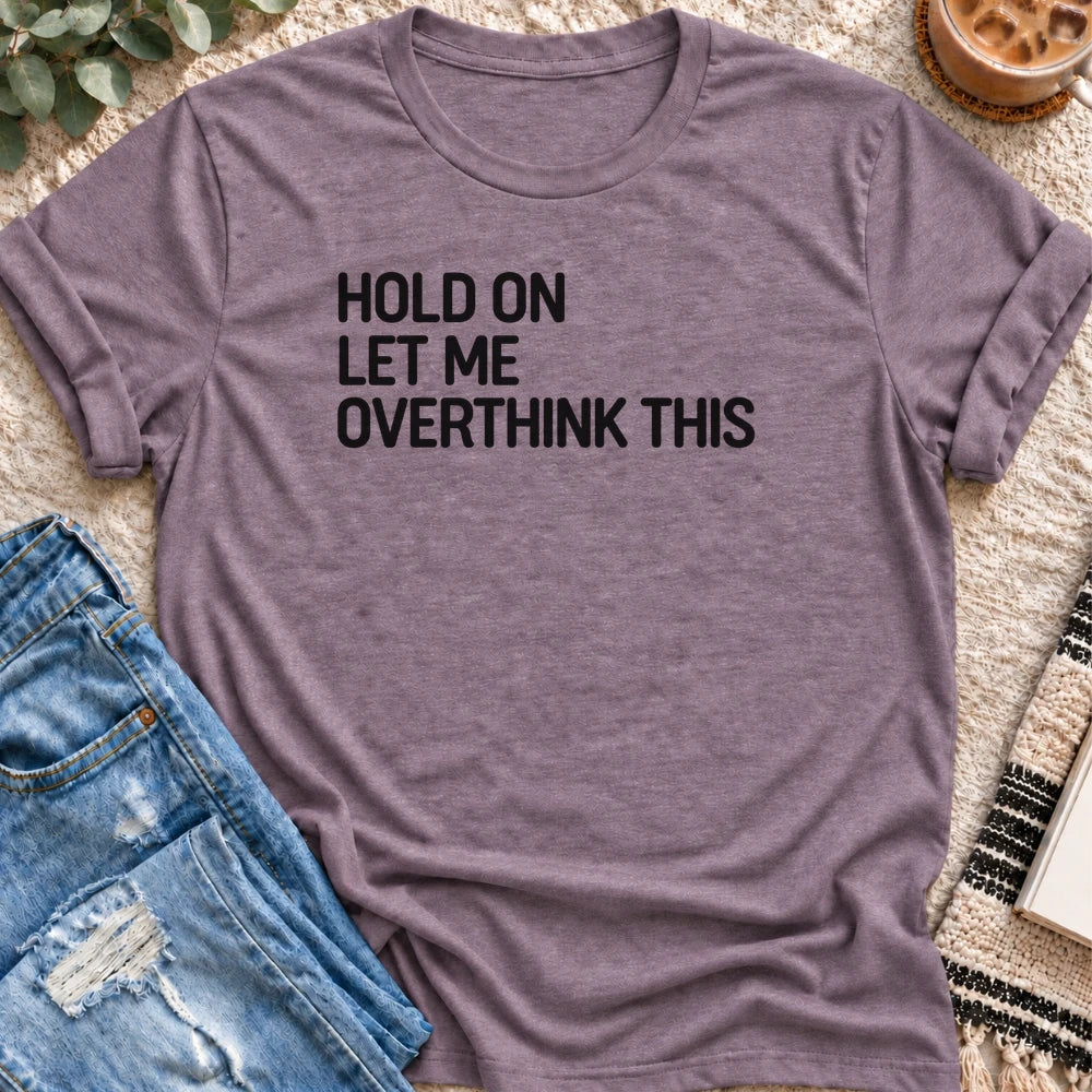 Overthinking Again T-Shirt in Heather Purple - Quiet Chaos Co unisex mental health tee