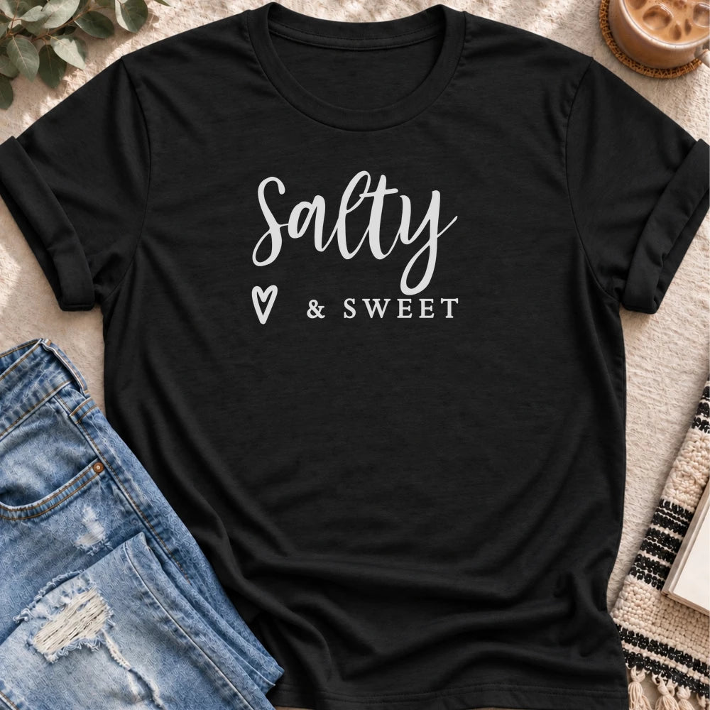 Salty & Sweet T-shirt in Black - Quiet Chaos Co unisex mental health tee