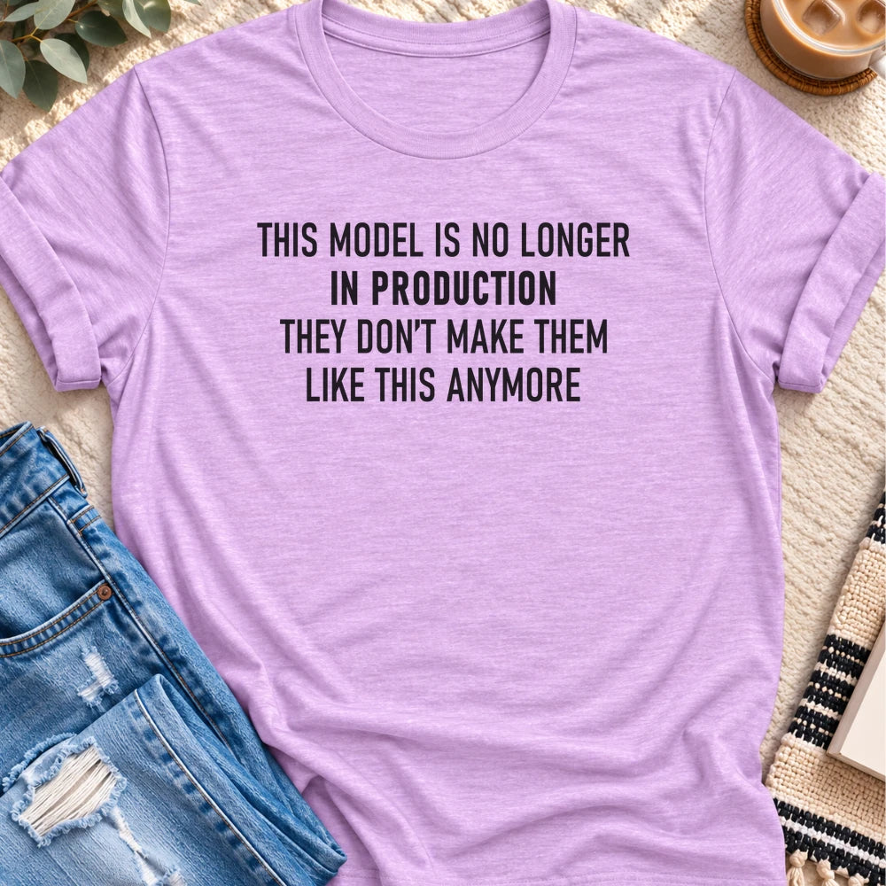 This Model Is No Longer in Production T-shirt in Heather Prism Lilac - Quiet Chaos Co unisex mental health tee